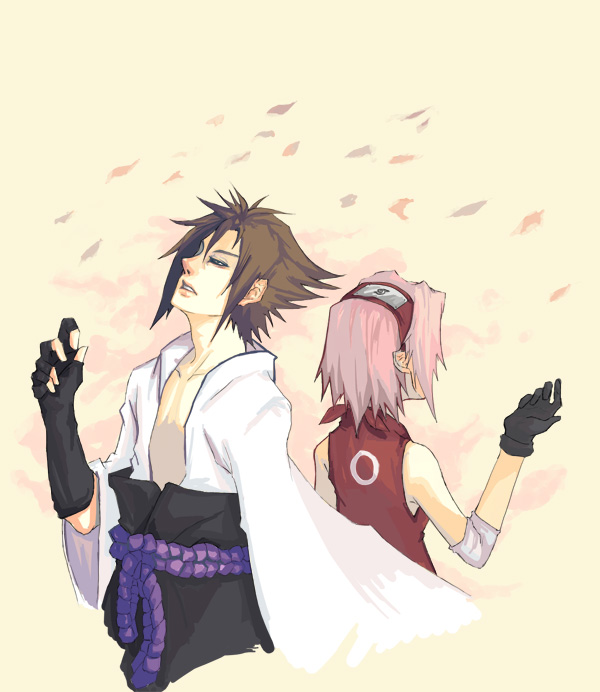 Cherry Blossoms Sakura and Sasuke Shippuuden